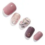 DASHING DIVA Gloss Flower Skirt | Gel Nail Strips Artificial Nails | Korean Nail Art I Lasts Up to 14 Days | Contains 30 Stickers