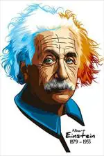 Divinedesigns Multicolor Vinyl Albert Einstein Poster