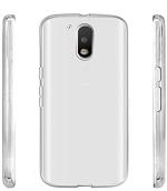 KWINE CASE Moto G4 Plus Transparent Rubber Back Cover
