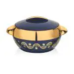 Cosmo | Paradise Gold | Insulated Inner Steel | BPA Free | Food Grade | Blue Colour Serving Casserole | 2500ml - Pack of 1