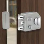 Plantex Rim Locks for Main Door/Heavy Duty Door Lock with 4 Keys/Suitable for Inside Opening Wooden Door - Pack of 1 (Satin)