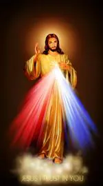 Elegance Multicolor Divine Mercy Of Jesus Christ Canvas Painting Big Painting - 57.5 X 32 Inch