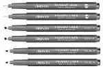 Aristo 0.05mm, Chisel & Round Tip Pigment Liner -2 Each Quick Drying Lightfast Pigmented Black Water Based Ink Ideal for Technical Drawing Sketching Outline Mandala Creative Drawing Pen