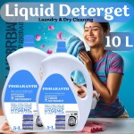 PISHARNATH Detergent Liquid 10 Liter Blue Refill, Designed for Tough Stain Removal on Laundry in Washing Machines - Mega Pack
