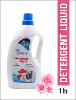 Vrunda Detergent Liquid / 1ltr / Fabric Wash / For Front & Top Load Washing Machine / Pink