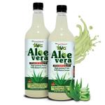 AVG Aloevera Fibrous, Natural Aloevera Juice with Pulp, Improves Digestion, For Healthy Hair and Skin, 1000 ml each, Super Saver Pack of 2