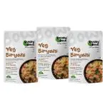 Quickybowl Ready to Eat Veg Biryani | instant food (Pack of 3) 195 g