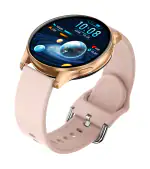 pTron Pulsefit Classic 1.32 inch Full Touch Round Display Bluetooth Calling Smartwatch (Pink)
