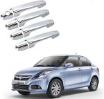 Kozdiko Chrome Handles Door Latch Cover For Maruti Suzuki Swift Dzire (Pack of 4)