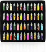 Looks United 48 Pcs 3D Nail Art Kit. Glitter Sequins Rhinestones (Pack Of 50)