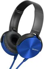 Sony MDR XB450 Blue Headphones without Mic, 183gr