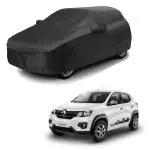 KEDIT Renault Kwid Car Cover Car Cover Renault Kwid Renault Kwid Body Cover Car Body Cover Renault Kwid Renault Kwid Car Body Cover Water Resistant - with Mirror Pockets (Black Colour)
