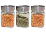 Pure Source India Clear Glass Jar Jars & Containers 6.8 X 11 Cm0.5 Kilograms