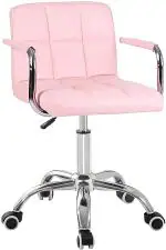 Finch Fox Pink Faux-Leather Office Chair 45 x 35 cm