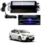 QiisX 8 LED Red Blue Flasher Strobe Light with Flashing Modes, Car Police Emergency Light for Toyota Prius