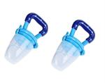 Manan Shopee Kids Blue Silicone Baby Food Fruit Teething Feeder (Pack Of 2)