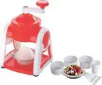 ODD M EVEN Ice Gola Maker Machine Manual ice Gola Slush Maker Machine with Sharp Blades Ice Crusher Snow Grinder Crusher (3 Bowl Baraf ka gola banane wali machine 1 Glass, 6 Sticks and 1 Dish)