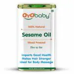 OYO BABY White Sesame Baby Oil 100% natural Wood Pressed Use for baby whole body massage 200 ml