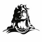 Arkasto Handcrafted MDF Lord Shiva Wall Art - Ideal Wall Decor for Living Room, Bedroom, Home Decor, and Dining Area (Black, 40cm*40cm)