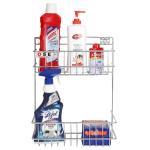 OSE Wall Mounted Detergent Holder | Multi Purpose Shelves | Bath Room Shelves Or Corner Rack | Spice Rack (Stainless Steel)