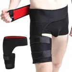 HANNEA Hip Brace, Ortho Wrap Hip Brace For Sciatica Pain Relief, Compression Upper Leg Muscle Support Stabilizer Wrap For Thigh, Hamstring, Joints, Arthritis, Pulled Muscles, Hip Pain