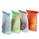 ZURU BUNCH Reusable Freezer vegetables silicon pouch- Extra Thick and Large Reusable Food Storage Bags, Kitchen Storage and Freezer Meals Silicon Pouch (Pack of 4)