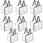 LIFE FEST Transparent Multipurpose Storage Bag for Wardrobe | Transparent Saree Covers | Large Plastic Storage Bag | PVC Packing Organizer - 40x32x22 cm (08)