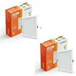 Kolors 12W 3 in 1 Colour Changing LED Panel Light, Square | Recessed Led panel lights for false ceiling | Switch between: Cool white, Warm white, Natural white, Pack of 2 pcs