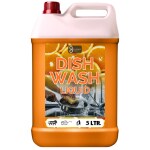FLISKO Dishwash Liquid 5 Liter Orange active salt, Refreshing, Antibacterial, Leaves no residue,Fast Cleaner for all types of Utensils