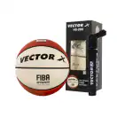 Vector X HG-200 Soft Grip Basketball Size 7 Full Size Basketball With Needle Air Pump Basketball