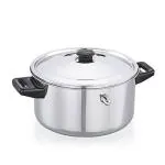 Expresso Stainless Steel Eco-Friendly Double Handle Milk Boiler Pot w/Silver Bottom, 2 litres