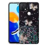 RJR Oppo A15, A15s Back Case Cover for Girls | Sparkle Glitter | Stylish | Designer | for Ladies Women Back Case Cover for Oppo A15, A15s - Black