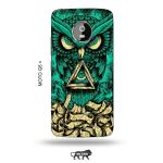 Tweakymod Printed Dark Owl Back Cover For Moto G5 Plus