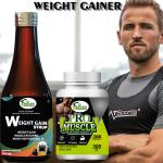 Inlazer Muscle Weight Gain Capsule And Weight Gain Syrup Combo Pack For Lean Muscles Whey Protein (200 ml, Unflavoured)