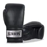 Aurion Faux Leather Pro Boxing Gloves for Men and Women| Boxing Training Gloves, Kickboxing Gloves, Sparring Punching Gloves, Heavy Bag Workout Gloves for Boxing, Kickboxing, Muay Thai, MMA - Black- 16 Oz