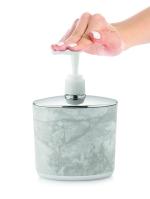 RJ ROJENO Liza Sindhu Opal Soap Liquid Soap Pump Dispenser for Washroom Kitchen (250 ml, Grey)