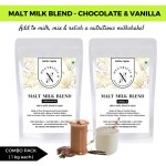 Neutriful Malt Milk Blend Chocolate & Vanilla Combo - 1 kg each / pack of 2, Made of Indian Millets