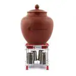 VIGSHRISE Stainless Steel 3 IN 1 Matka Stand with Free Tray Glass Stand Pot Stand, Plant stand Tree Stand for Plants ((20*20*20 CM))