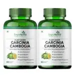 Simply Herbal Garcinia Cambogia with Green Tea and Gugul Extract for Weight Management Supplement 800 Mg HCA for Appetite Suppressant & Metabolism Boost for Men Women - 60 Veg capsule Each (Pack of 2)