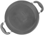 RBGIIT Hard Aodized Kadai Kadhai Works Decorative Serving Cooking Bartan With Stainless Steel Lid Fetting Handle HC-33