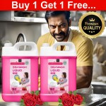 Bliss&Blush Dishwash Liquid Pink 10 Liter Combo pack of 2| Dishwash Liquid Gel Lemon Can Jar, With Lemon Fragrance