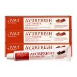 JIVA AYURVEDA Ayurfresh Toothpaste - Natural & Herbal Toothpaste - 100 g - Pack of 3