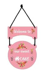 CVANU Decor Welcome to Our Sweet Home Printed Home Wall Door