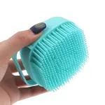 MISTY ALLE Silicone Bath Body Brush Shower Scrubber, Mud & Dirt Remover with Shower Gel Dispenser Soft Massager with Non-toxic Brushes, Small, Mini, Non slip, Soap,(PACK OF 1)