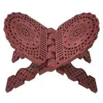 KIING Plastic Rehal Box Holy Book Stand for Reading Quran, Geeta, Guru Granth Sahib, bibil ETC Plastic Brown Book Rest (Width (Open) = 30 cm : Height (Open) = 17 cm)