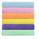 Shopimoz Heavy Microfiber Cloth for Car Cleaning and Detailing (Pack of 6) Multicolor