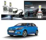 Feelitson White Car C6 H4 Compact Design 36W/3800Lm Led Headlight For Hyundai I20 Elite 2018 (Pack Of 2)