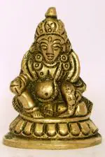 Navyaksh- JMG 100% Pure Brass Kuber Murti , Kuber Bhagwan Idol Decorative Showpiece - 6 cm (Brass, Gold)