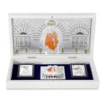 International Gift Silver Plated Sai Baba With Charan Paduka And Beautiful Box Packing