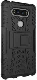 RUNICHA Back Cover for LG V20 (Black, Shock Proof, Pack of: 1)